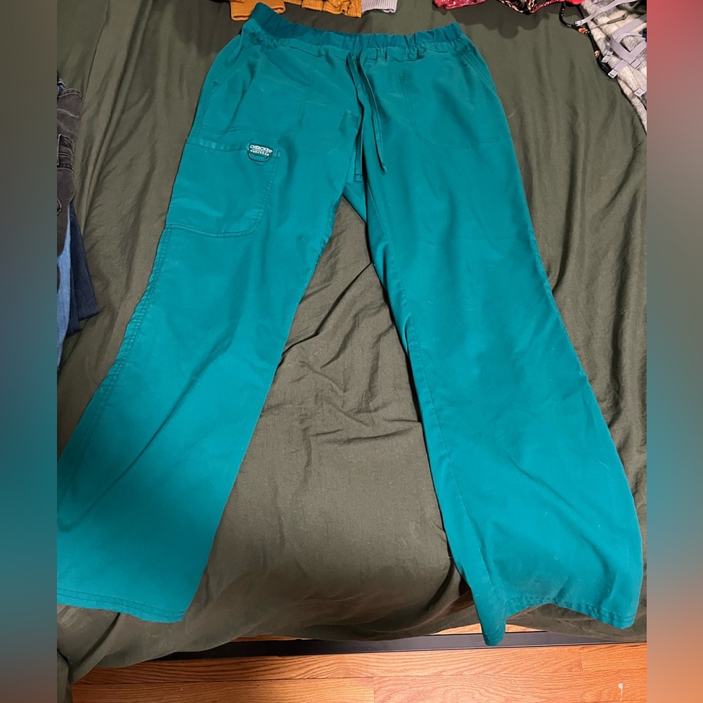 Cherokee hunter green scrub pants